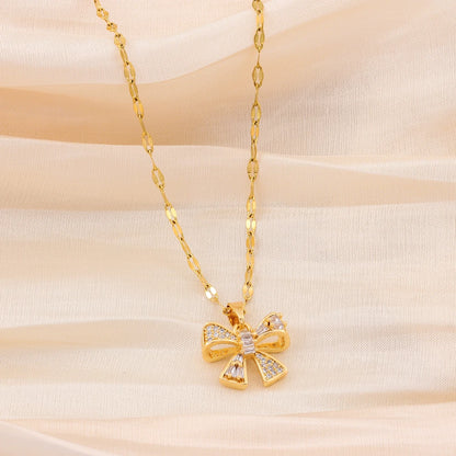 Bow necklace